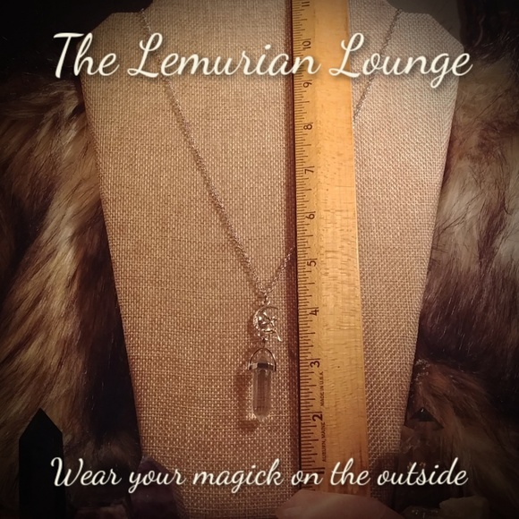 Natural Clear Quartz Chakra Boho Gypsy Necklace - Picture 2 of 4